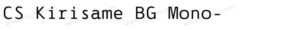 CS Kirisame BG Mono字体转换